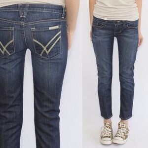William Rast Kristin Ultra Skinny Capri Jeans Women Size 26‎ Dark Wash Denim